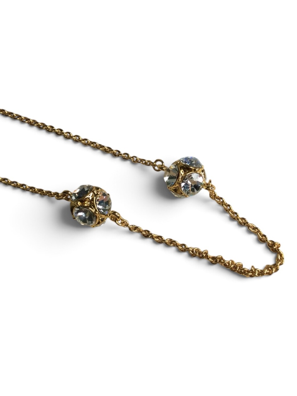 Kate Spade Gold Crystal Station Necklace AB Sparkle Adjustable - Picture 10 of 15